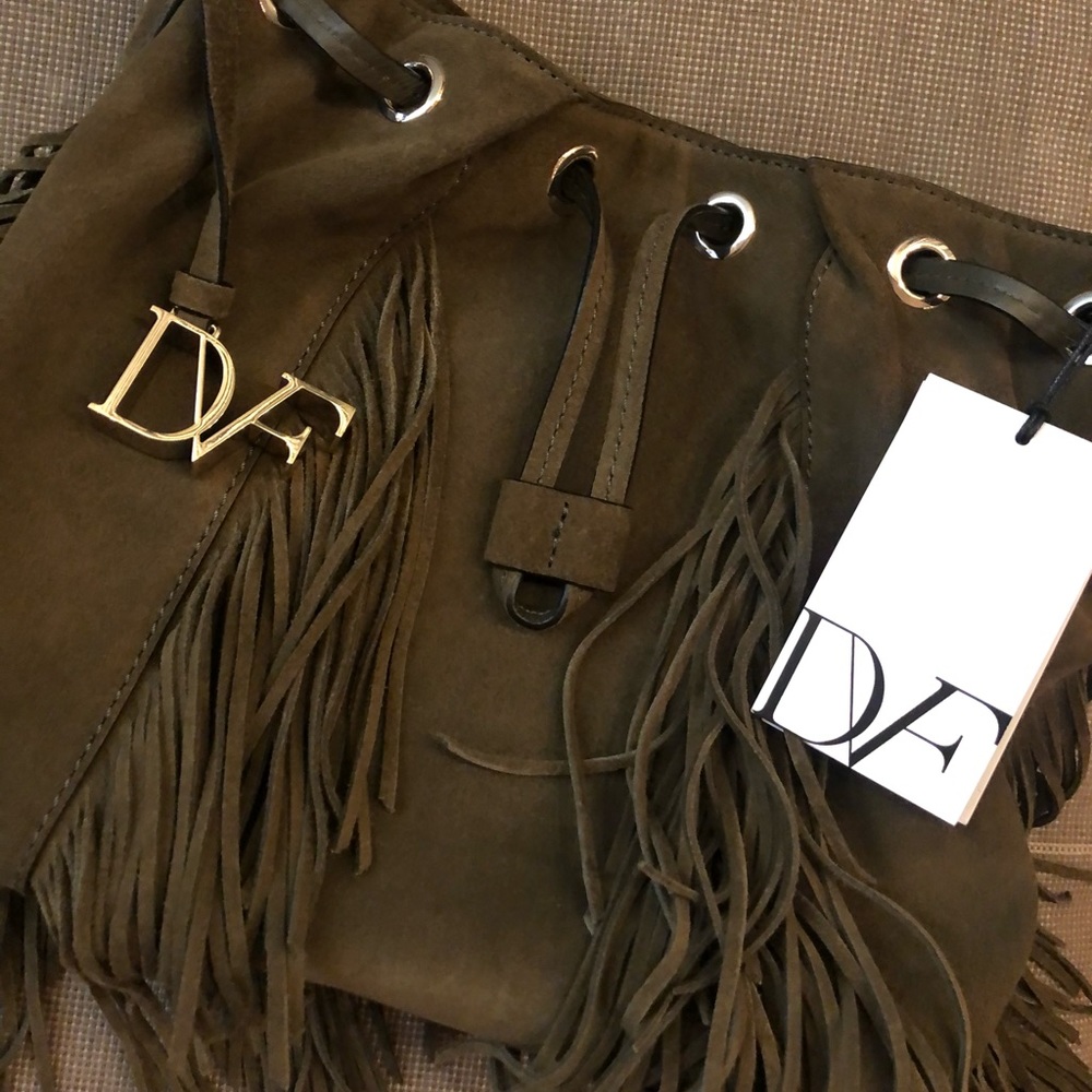 NWT Diane von Furstenberg Boho Suede Crossbody